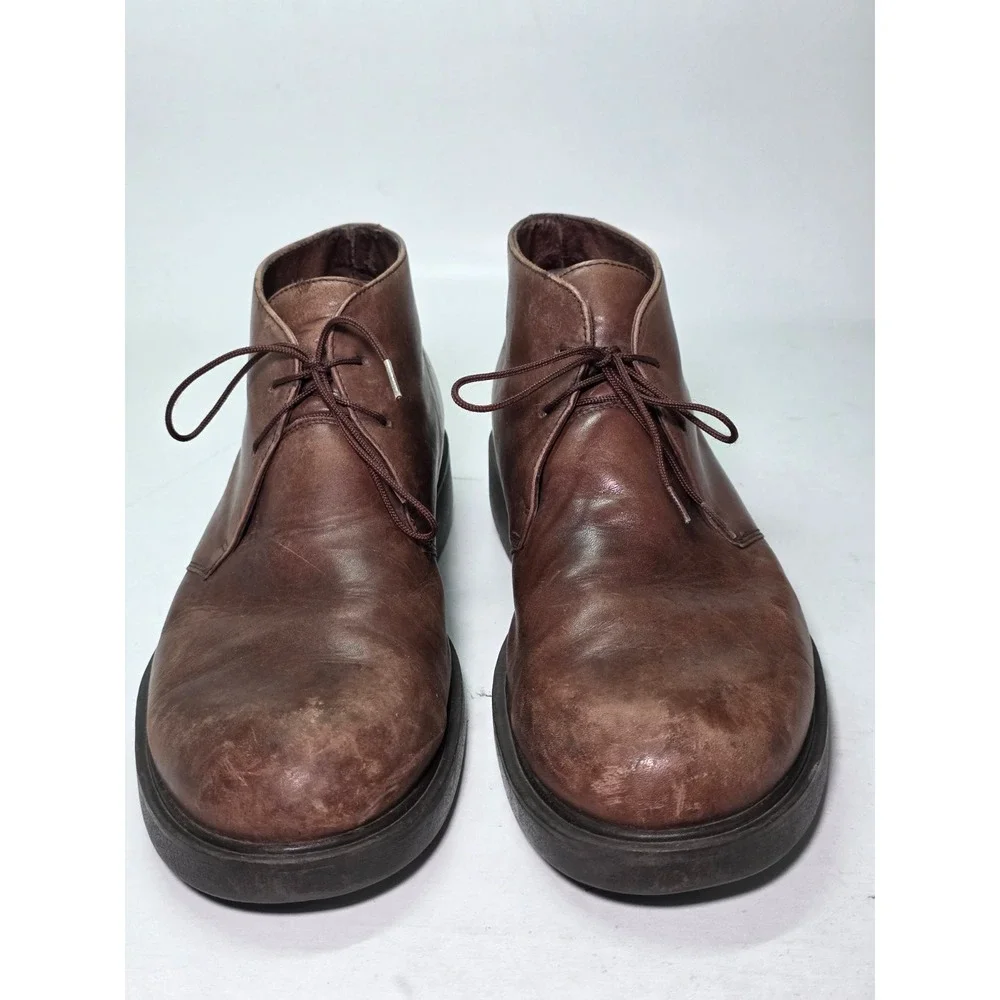 Banana Republic Paulson Men's Boots Size‎ 11.5 Brown Leather Chukka Ankle Shoes